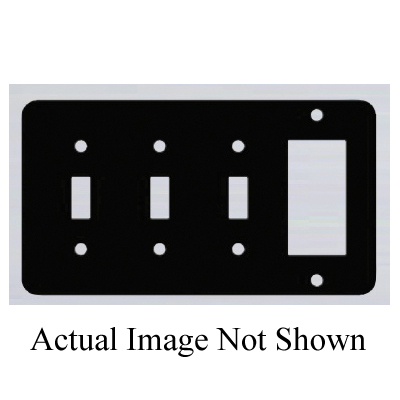 Mulberry 76454 Princess Combination Wall Plate, 4 Gangs, 8.187 in W x 5 in H, Steel, White