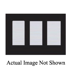 Mulberry 86836 Jumbo/Oversize Wall Plate, 3 Gangs, 7-1/2 in W x 5-1/2 in H, Steel, White