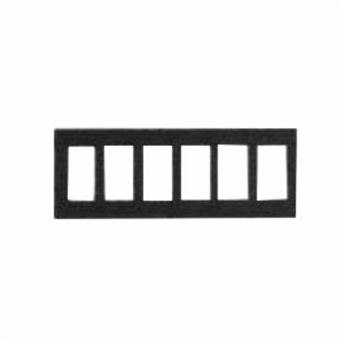 Mulberry 86406 Standard Receptacle Wall Plate, 6 Gangs, 11.812 in W x 4.5 in H, Steel, White