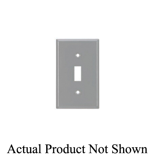Mulberry 88222 Standard Wall Plate, 2 Gangs, 4.562 in W x 4.5 in H, Cold Rolled Steel, Aluminum