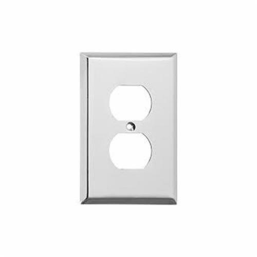 Mulberry 93801 Jumbo/Oversize Receptacle Wall Plate, 1 Gangs, 3-1/2 in W x 5-1/2 in H, 302 Stainless Steel