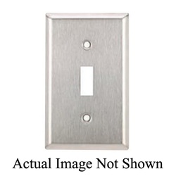 Mulberry 97360 Standard Combination Wall Plate, 2 Gangs, 4.562 in W x 4.5 in H, 430 Stainless Steel