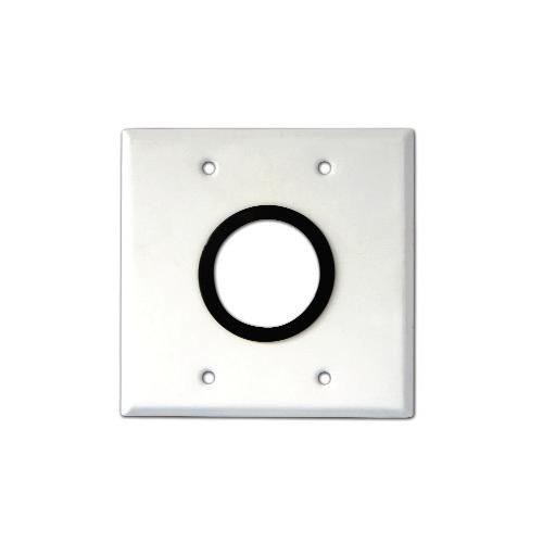 Mulberry 97708 Bushed Phone Wallplate, 2 Gangs, 4-1/2 in L x 4-9/16 in W, Stainless Steel