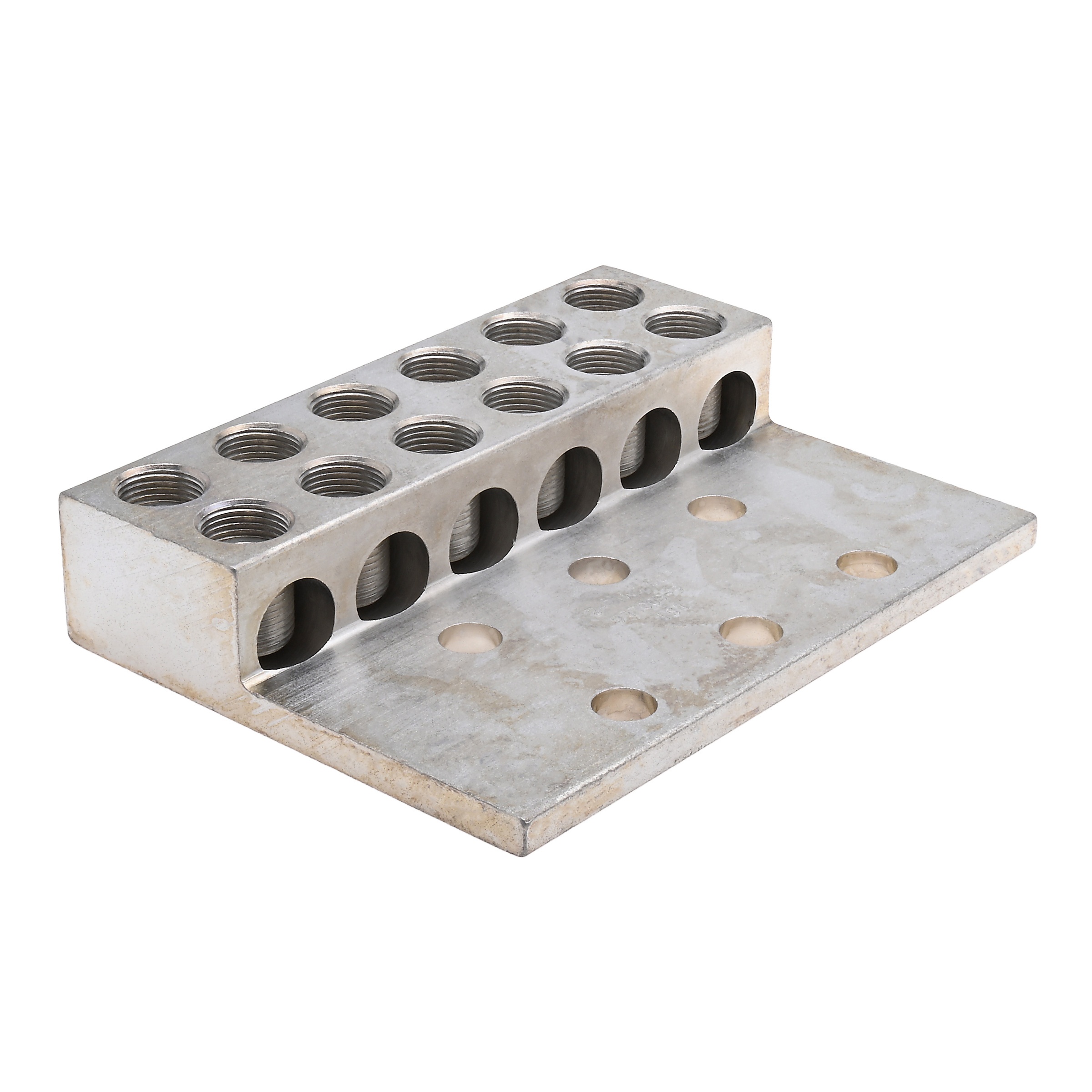 Polaris® 6-600LL6 LL Series Dual Rated Heavy Duty Lug, 2 AWG to 600 kcmil Aluminum/Copper Conductor, 3/8 in Stud, 6061-T6 Aluminum Alloy