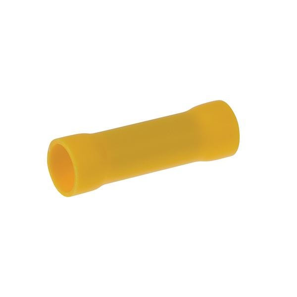 NSI Miniterms B12-V-S Butt Splice, 12 to 10 AWG Conductor, 1.024 in L, Copper, Yellow