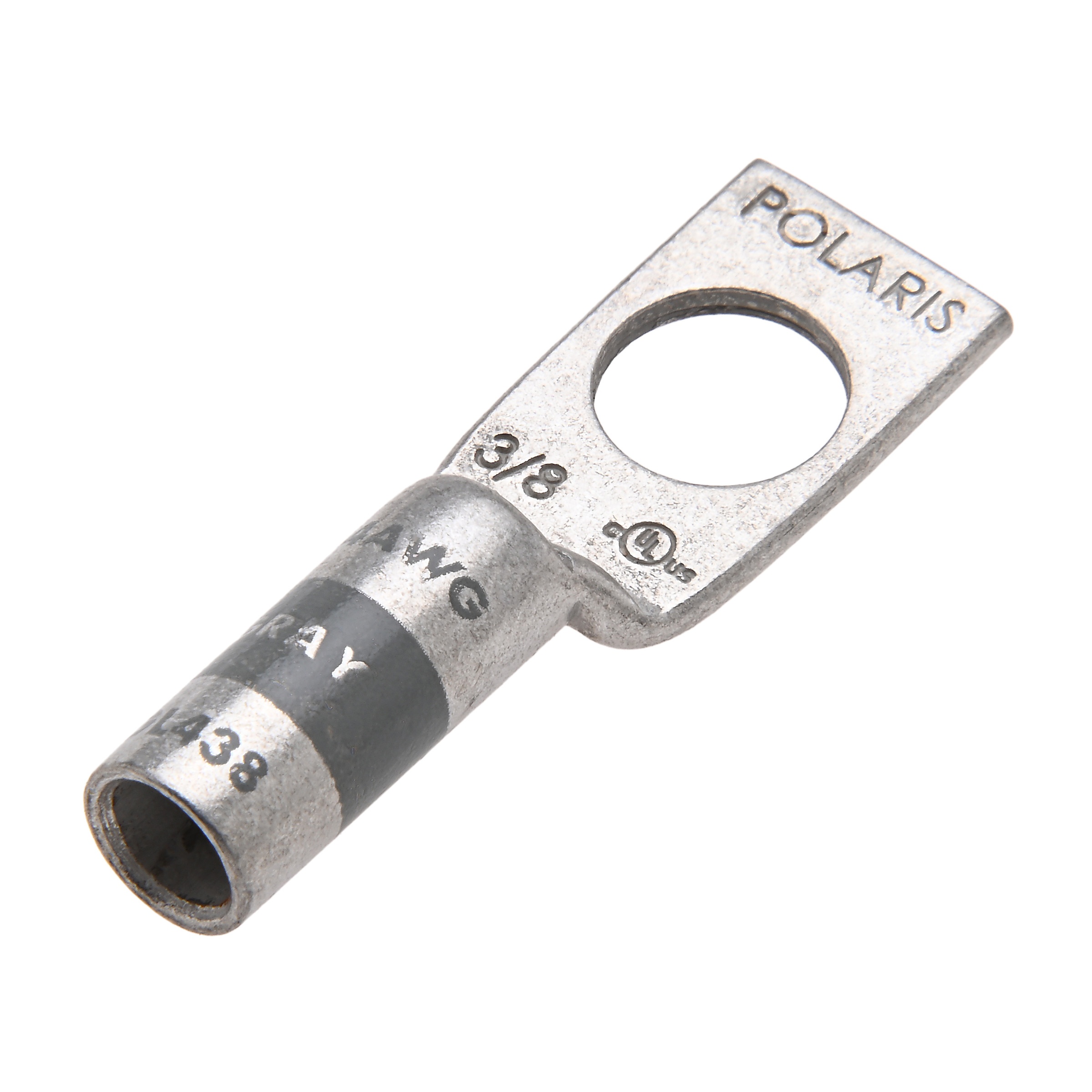 Polaris® GL438 1-Hole Compression Lug With Peep Hole, 4/0 AWG Stranded Conductor, 3/8 in Stud, Copper