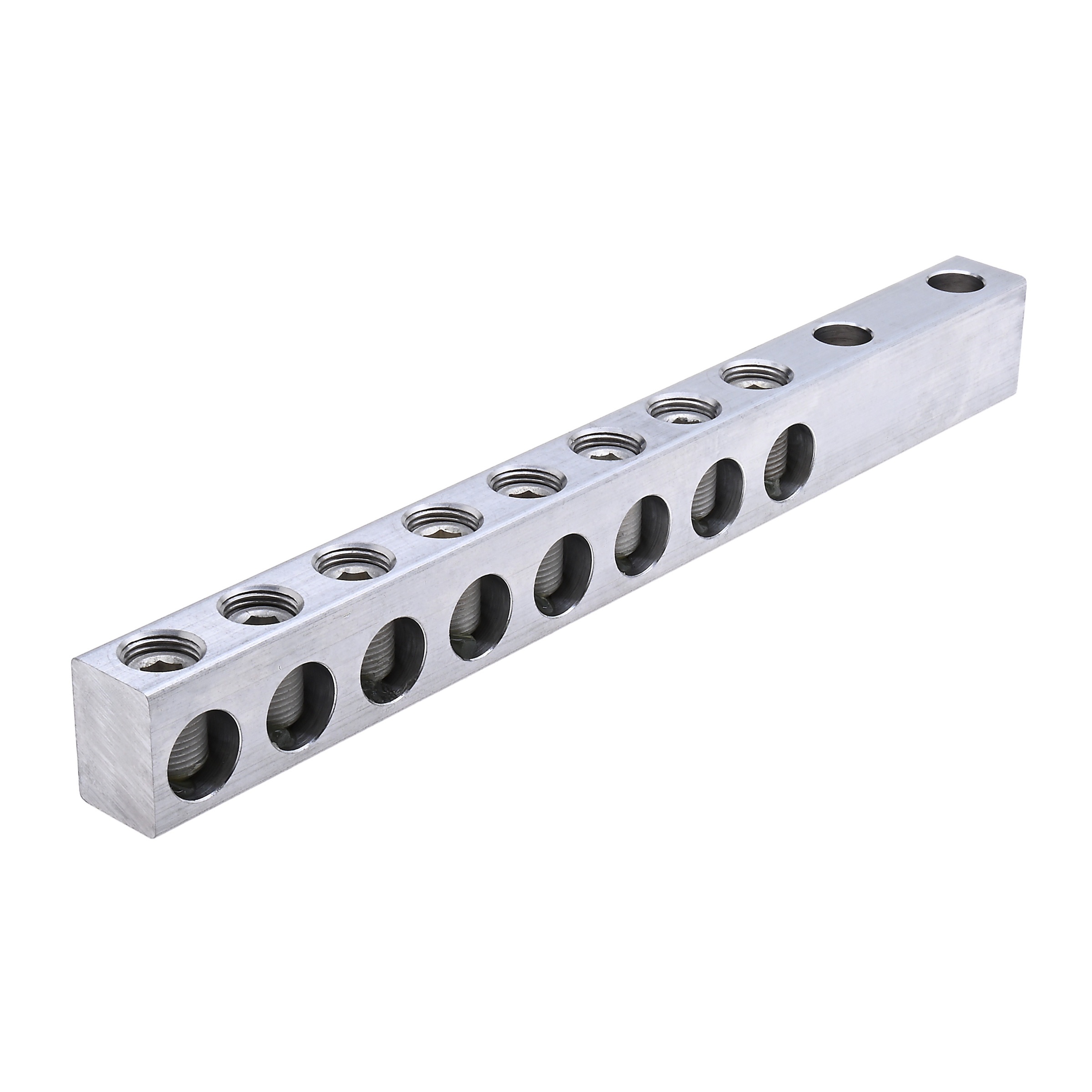 Polaris® STL350-8 STL Lug, 6 AWG to 350 kcmil, 1/2 in Stud, 2 Bolt Holes, Aluminum