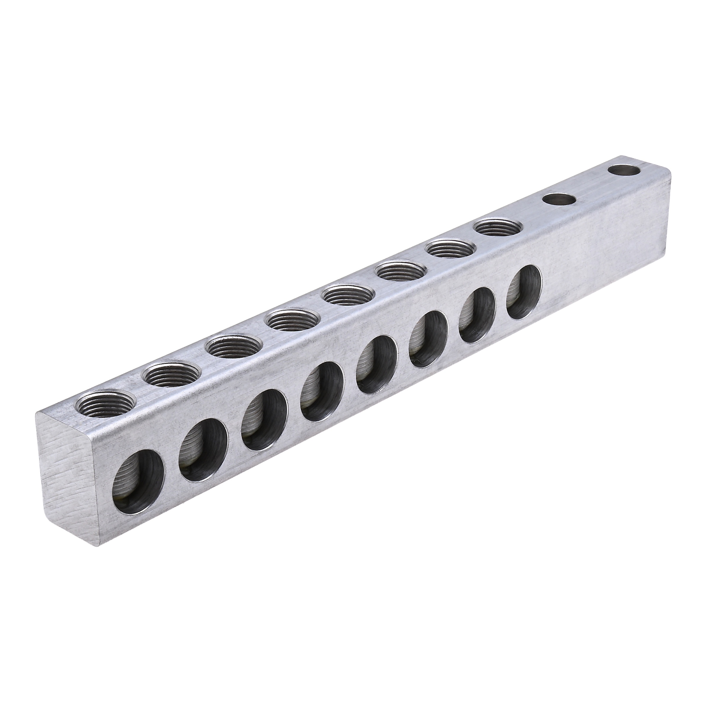 Polaris® STL500-8 STL Series Dual Rated Mechanical Lug, 4 AWG to 500 kcmil, 1/2 in Stud, 6061-T6 Aluminum Alloy