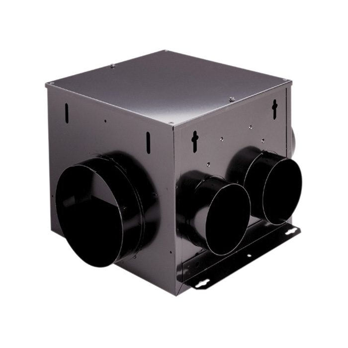Broan® MP200 Multi-Port In-Line Ventilator, 120 V AC, 1.3 A, 6 in Dia Duct, 210 cfm, Steel Housing, Domestic
