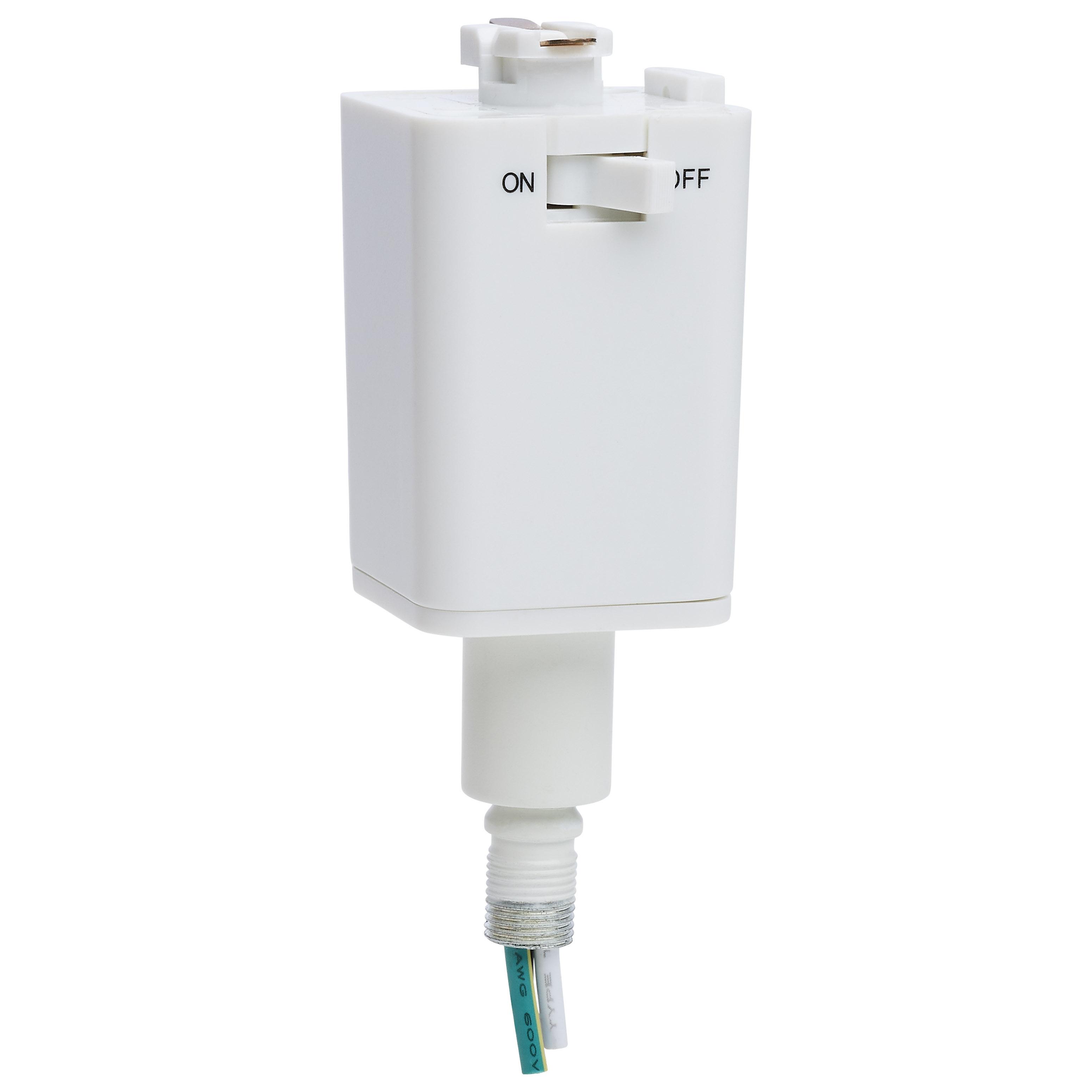 NUVO® by SATCO TP244 NUVO Pendant Stem Hung Track Adapter, 120 Voltage, Plastic
