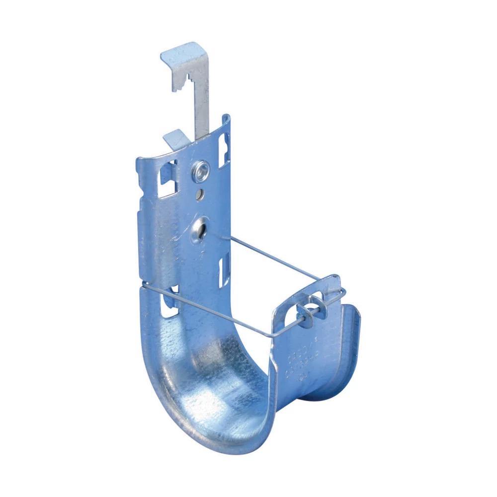 nVent CADDY CAT32HP4Z34 CAT HP J-Hook With Multi-Function Clip, 2 in Dia, 30 lb Static Load, For Use With 1/4 in Rod, 12 to 8 AWG Wire, High Performance Cable Support System, Spring Steel/Steel