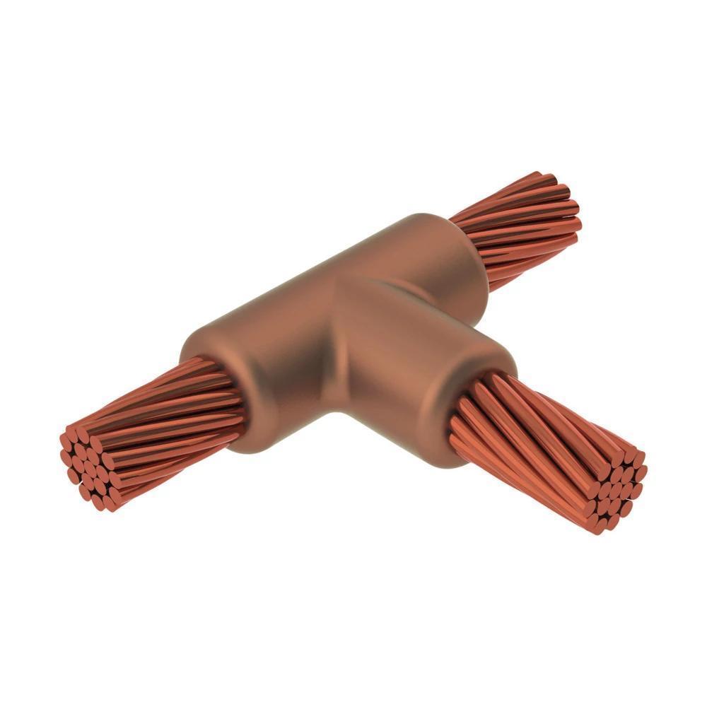 nVent ERICO CADWELD® TAC2Q2Q Type TA Weld Metal Mold, 4/0 AWG Concentric Run/Tap Conductor, Cable to Cable Connection, Graphite