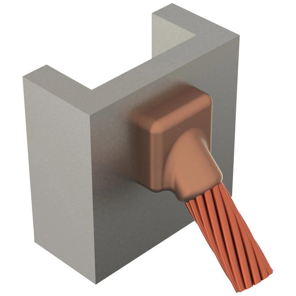 nVent ERICO CADWELD® VSC1TV3C Type VS Weld Metal Mold, 2 AWG Solid Conductor, Cable to Steel Connection, Graphite