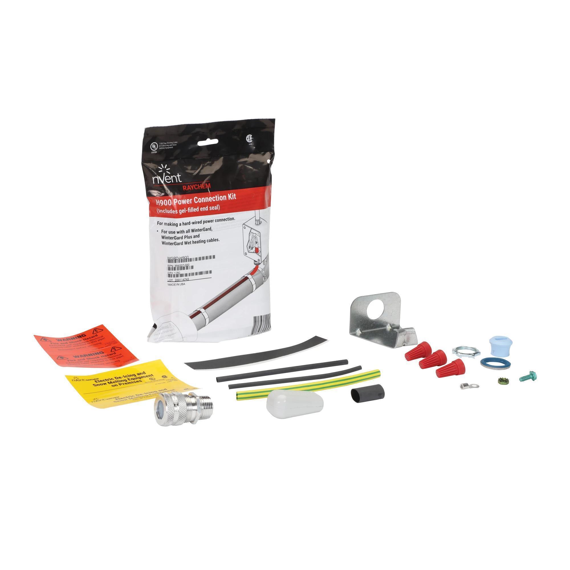 RAYCHEM 396537-000 WinterGard Power Connection and End Seal Kit, For Use With H311, H611, H612, H621 and H622 Heating Cable