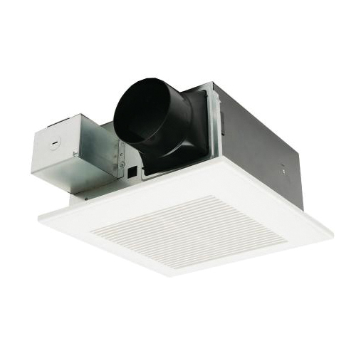 Panasonic WhisperFit® DC FV-0511VFC1 Ventilation Fan, 50/80/110 cfm, 3 or 4 in Dia Duct, 10/13.2/17.9 W, 4.6/8.8/17.1 W, 120 V, 0.29 A, 0.8/1.2 sones, Import