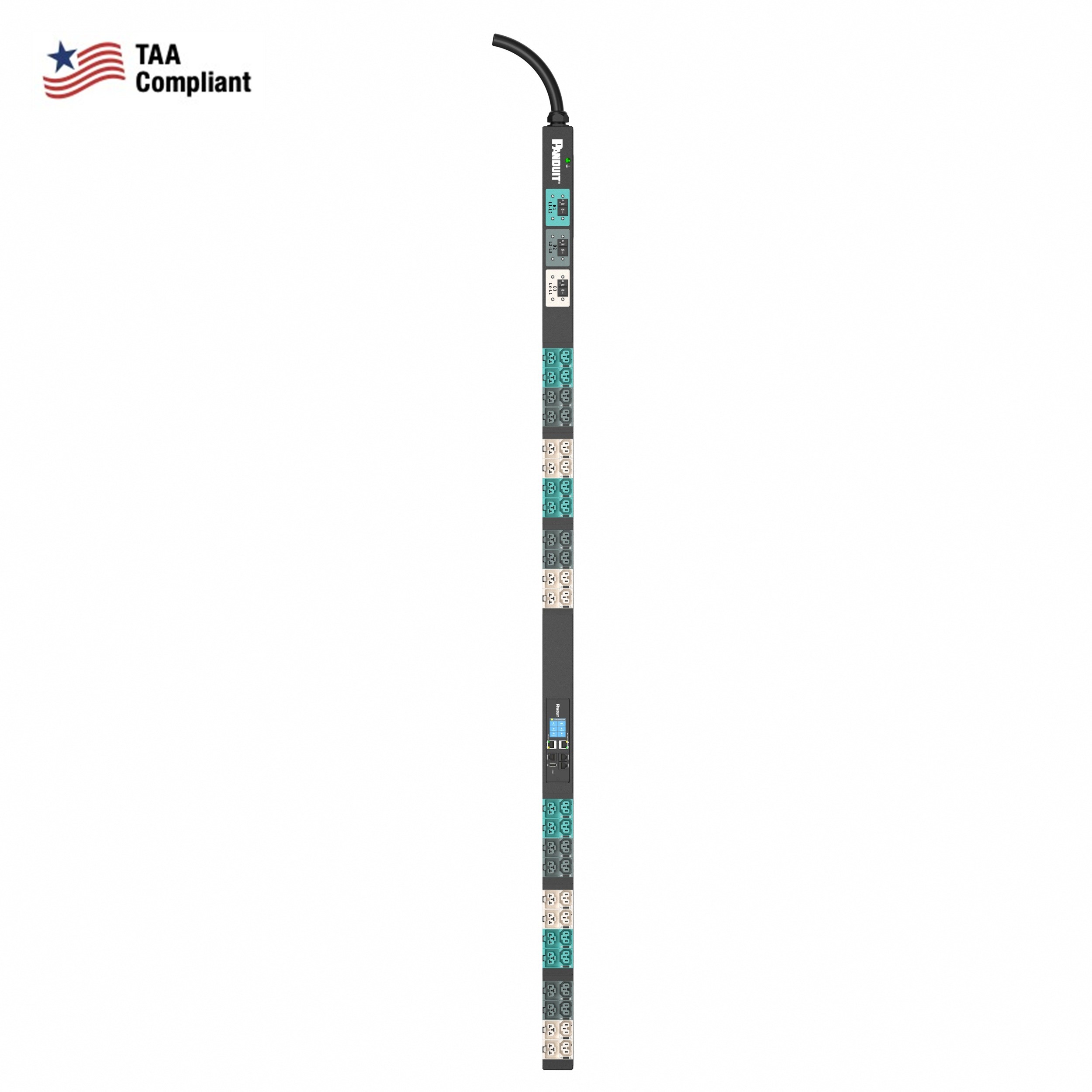 Panduit® E48D21LTAA Power Outlet Strips