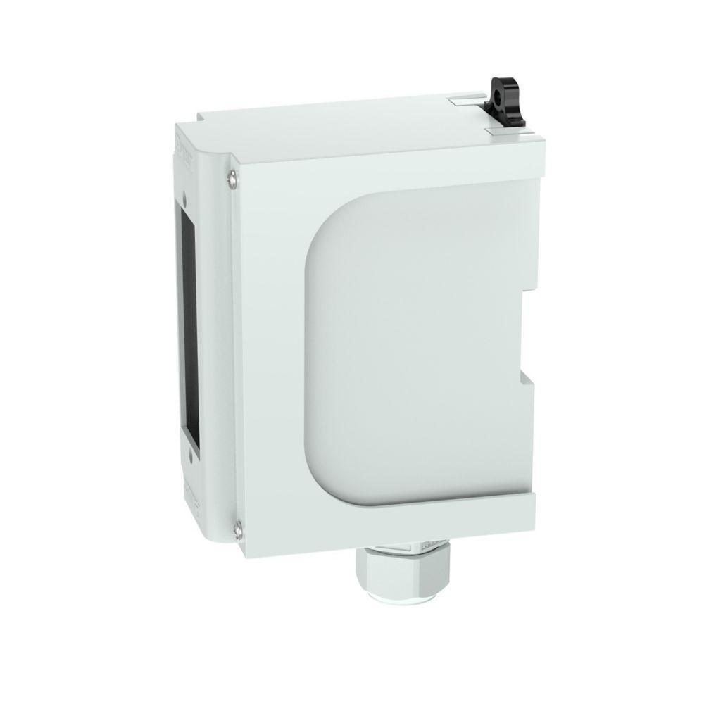 Panduit® FDPPSIG Industrial Net Cable Management Enclosure, 5.9 in H x 2.6 in W x 4.6 in D, DIN Rail Mounting, Gray