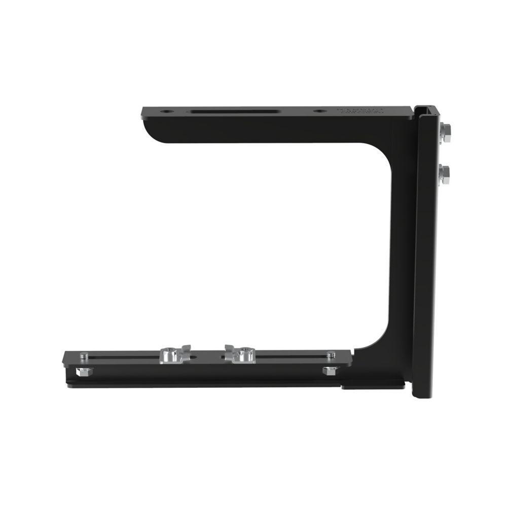 Panduit® FR6ACB12N FR6A Adjustable C Bracket, For Use With FiberRunner channel 6 x 4 in, 4 x 4 in/12 mm and 1/2 in threaded rod, Steel, Black