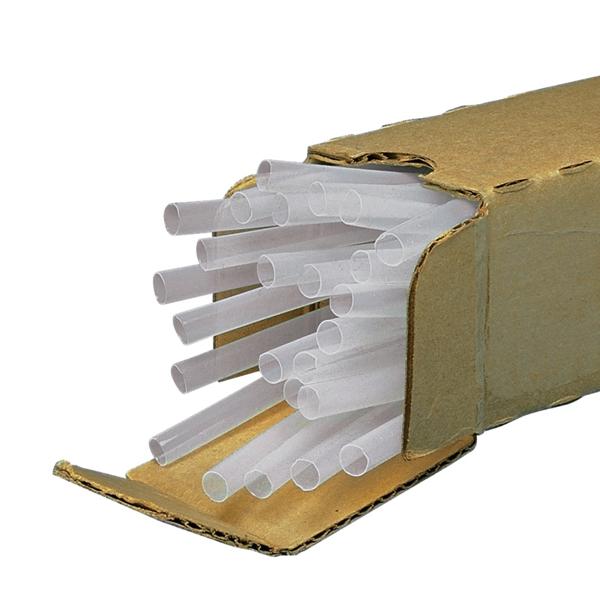 Panduit® Dry-Shrink™ HSTTT03-48-Q Heat Shrink Tubing, 0.034 in ID Expanded, 0.015 in ID Recovered, 0.009 in THK Wall Recovered, 4 ft L, PTFE, Milky Clear