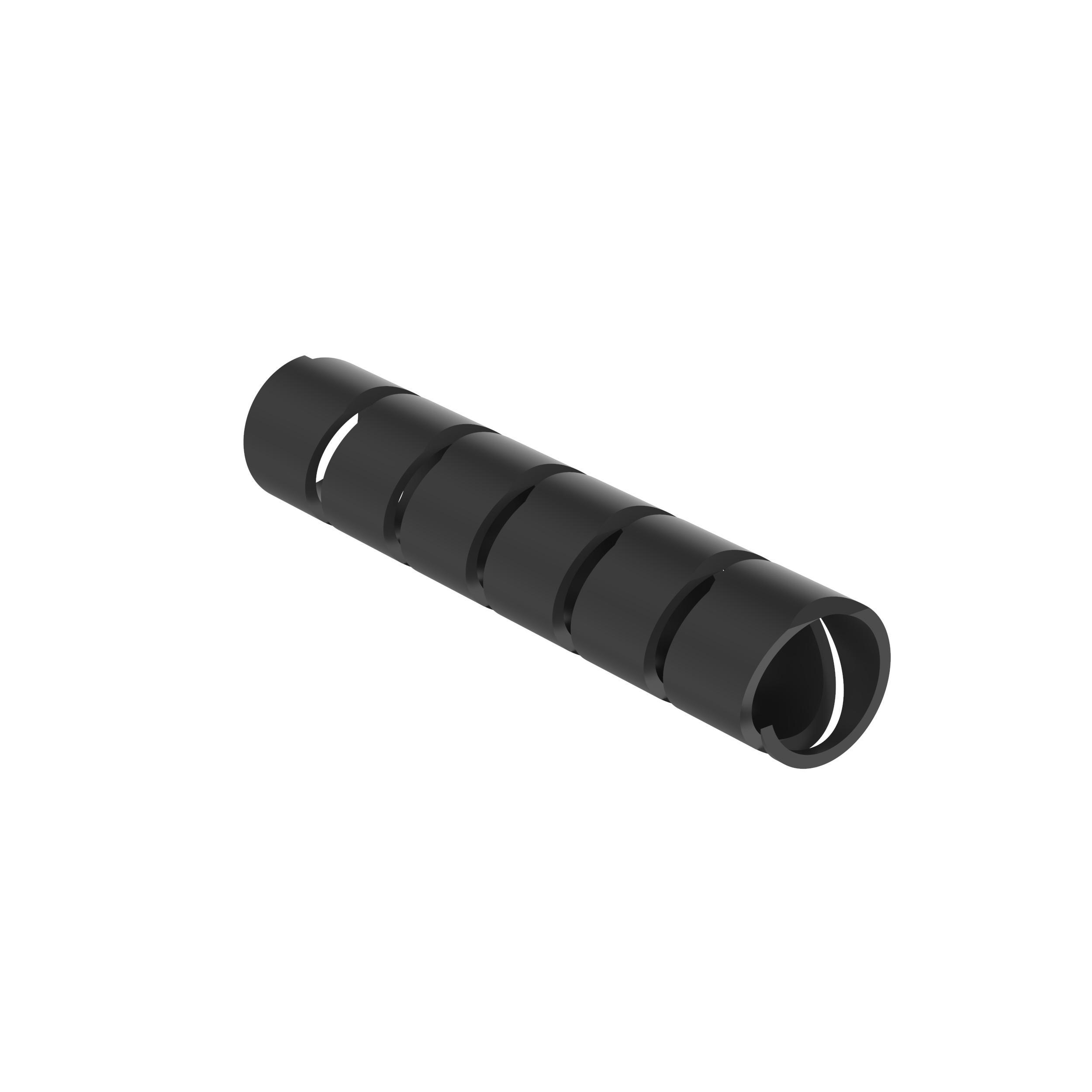 Panduit® T38F-C0 Reusable Reverse Cut Weather-Resistant Spiral Wrap, 0.38 in OD Dia x 100 ft L x 0.055 in THK, Polyethylene, Black