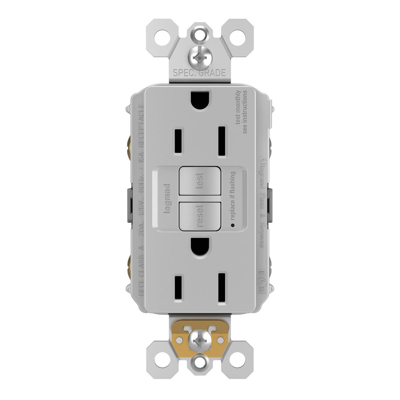 Pass & Seymour® 1597GRY GFCI Receptacles