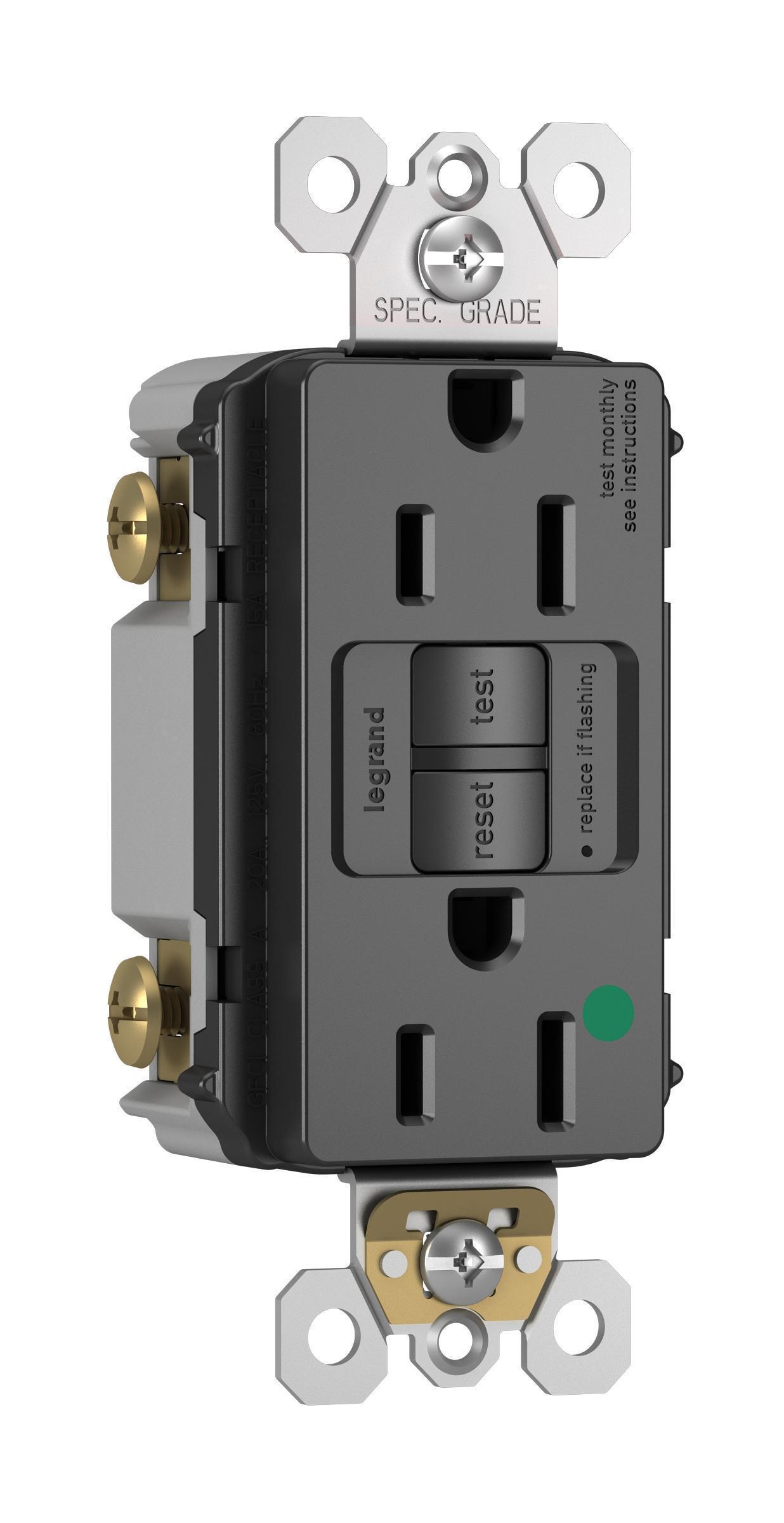 Pass & Seymour® 1597HGBK GFCI Receptacles
