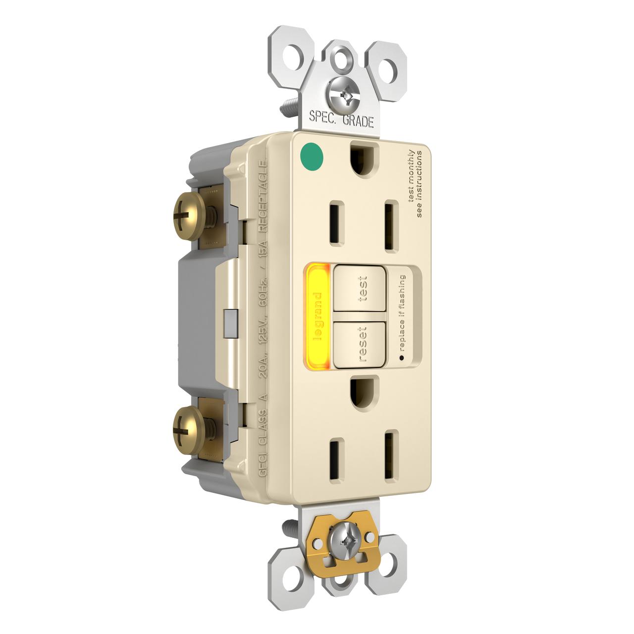 Pass & Seymour® 1597HGTRPIAMBLA GFCI Receptacles