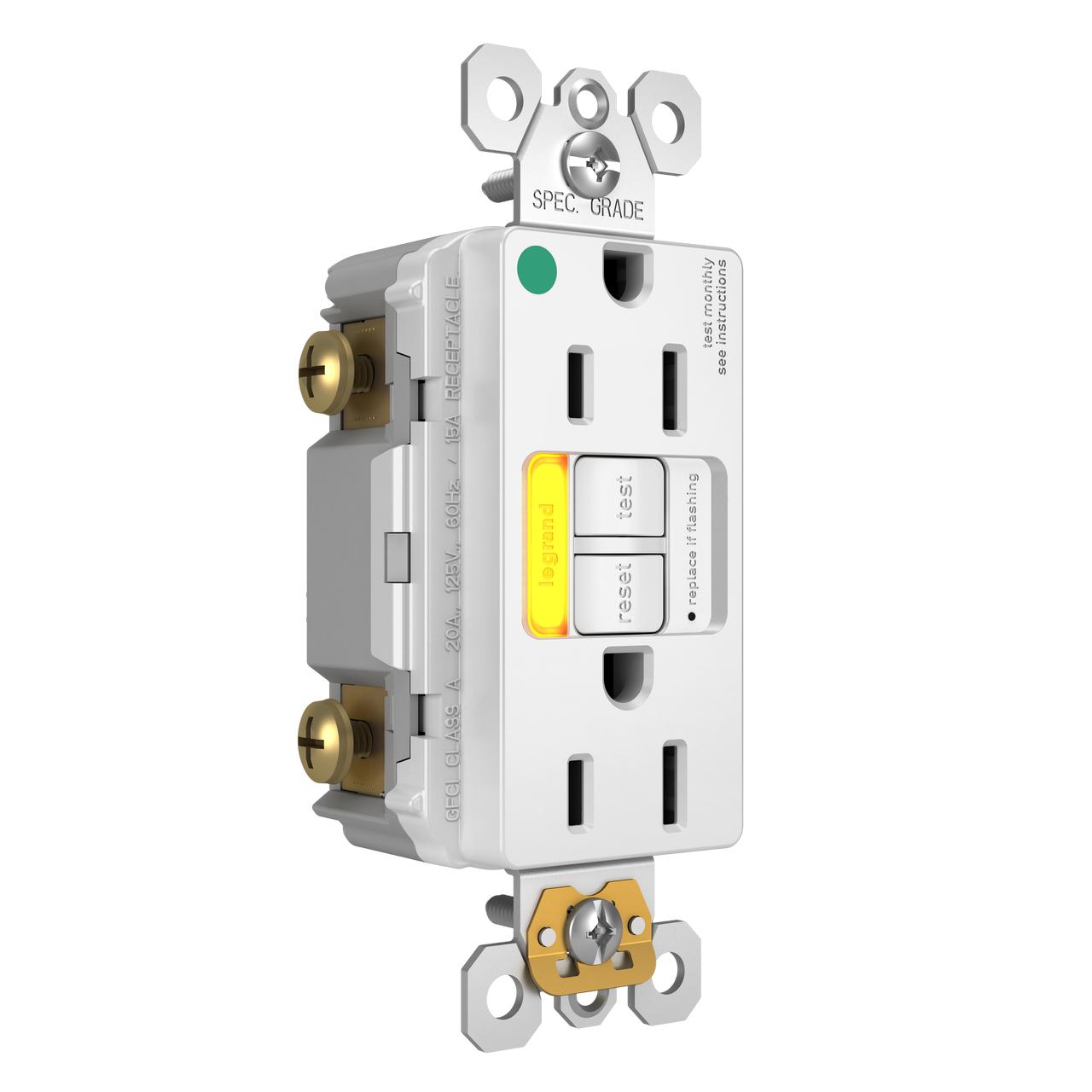 Pass & Seymour® 1597HGTRPIAMBW GFCI Receptacles