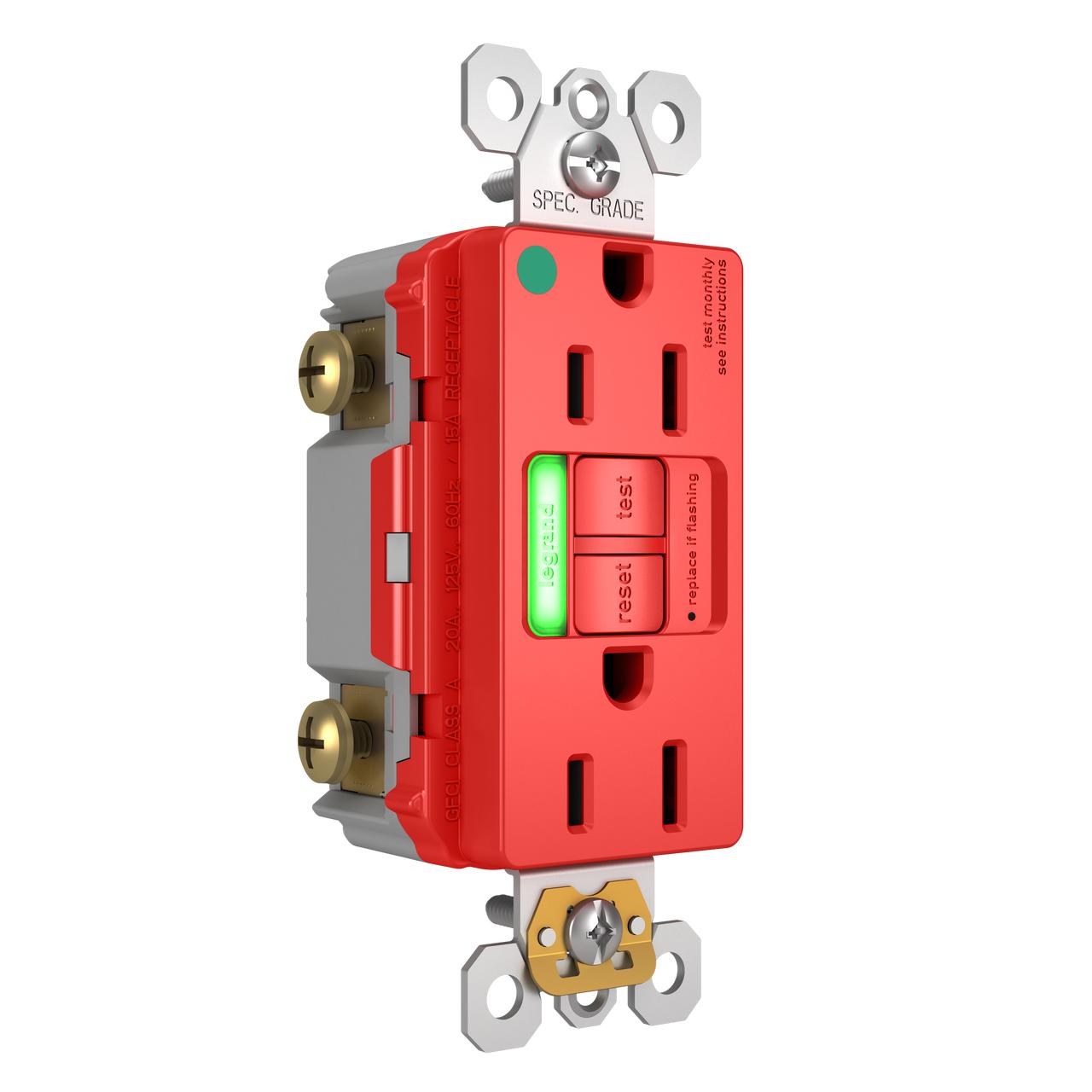 Pass & Seymour® 1597HGTRPIRED GFCI Receptacles