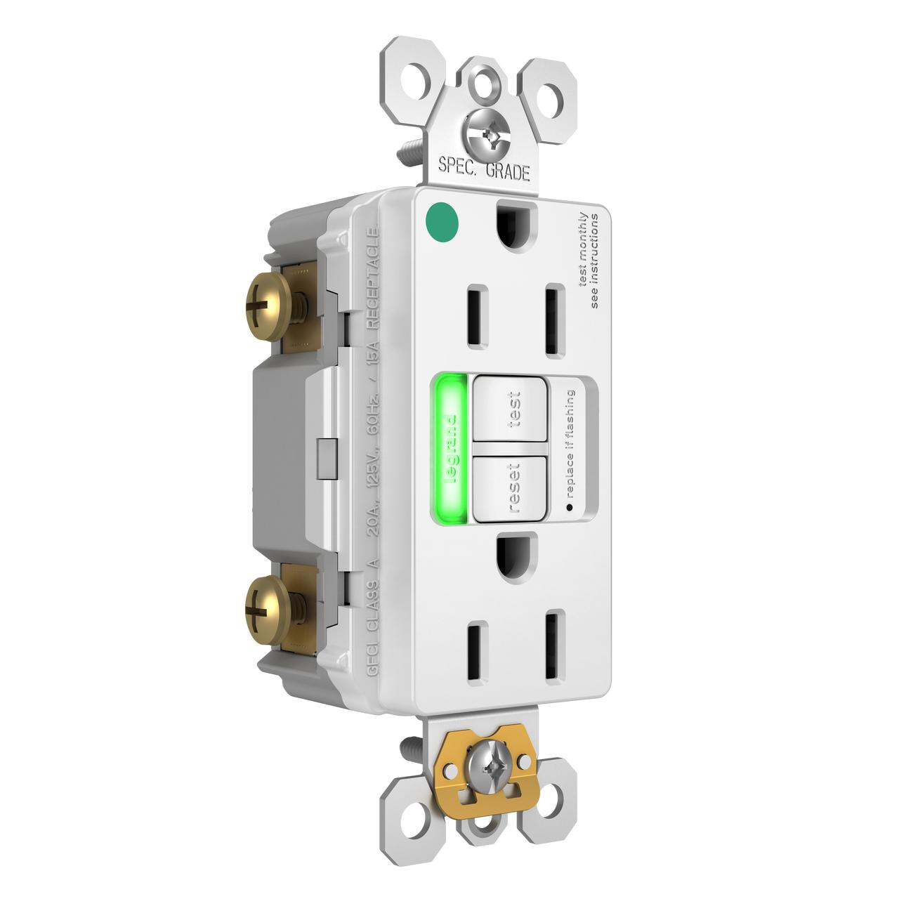 Pass & Seymour® 1597HGTRPIW GFCI Receptacles