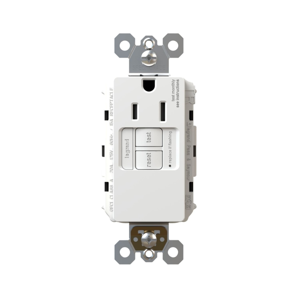 Pass & Seymour® 1597TRSGLAPLW GFCI Receptacles