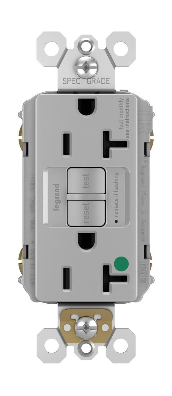 Pass & Seymour® 2097HGTRGRY GFCI Receptacles