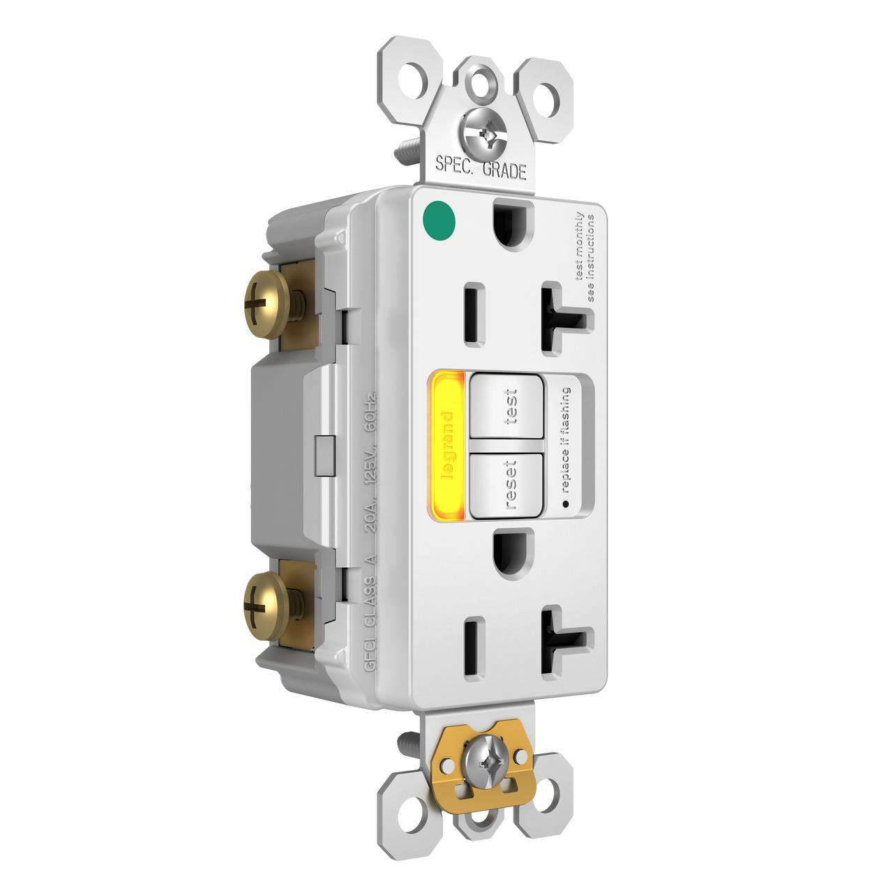 Pass & Seymour® 2097HGTRPIAMBW GFCI Receptacles