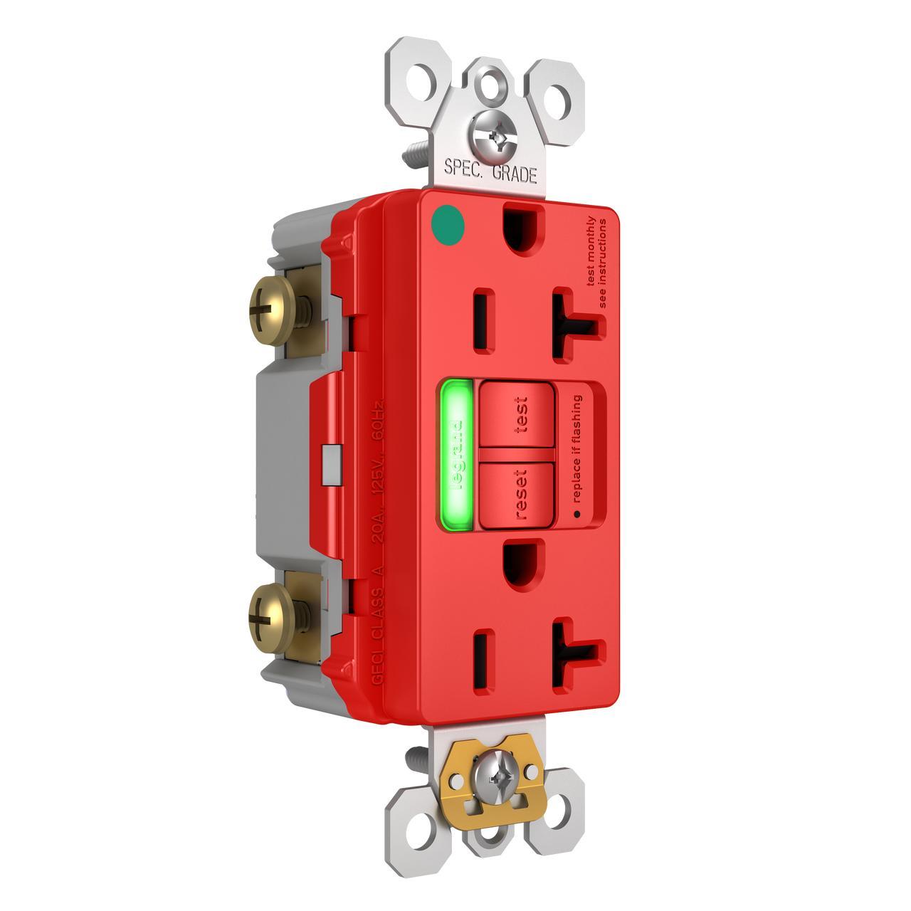 Pass & Seymour® 2097HGTRPIRED GFCI Receptacles