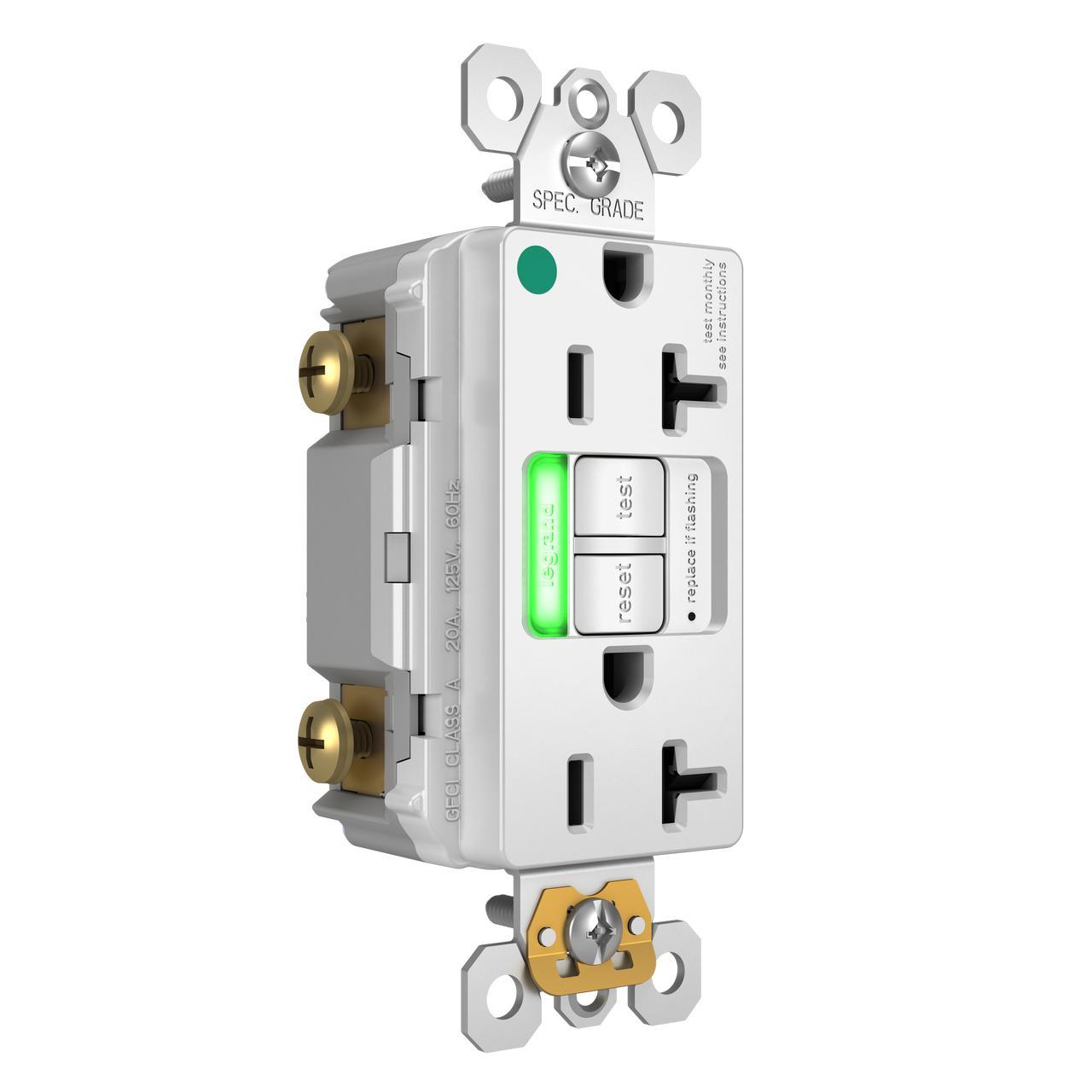Pass & Seymour® 2097HGTRPIW GFCI Receptacles