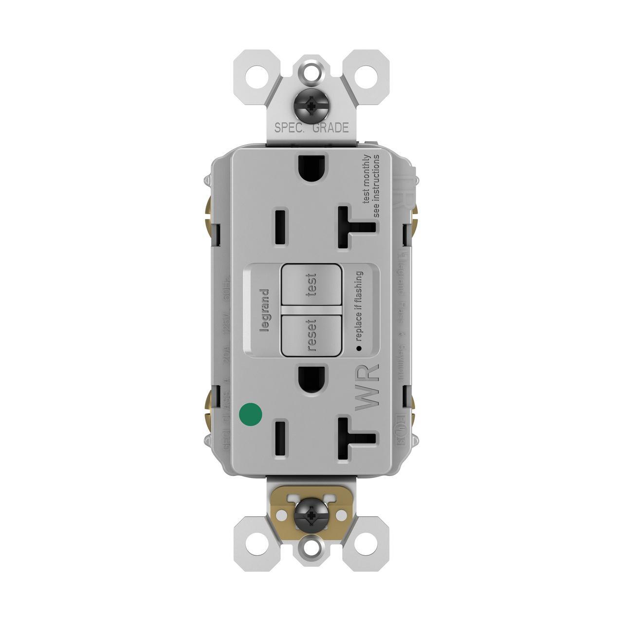 Pass & Seymour® 2097HGTRWRGRY GFCI Receptacles