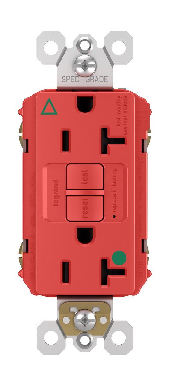 Pass & Seymour® 2097IGHGTRRED GFCI Receptacles