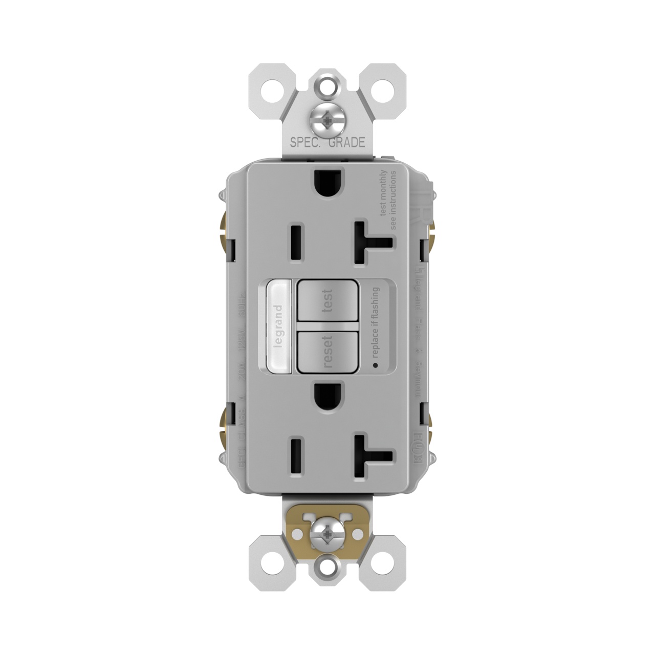Pass & Seymour® 2097NTLTRGRY GFCI Receptacles