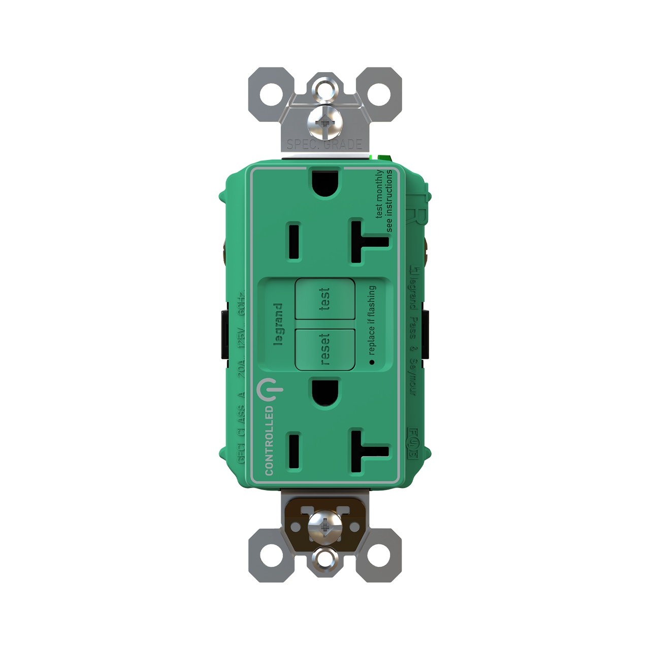 Pass & Seymour® 2097TRCDGN GFCI Receptacles