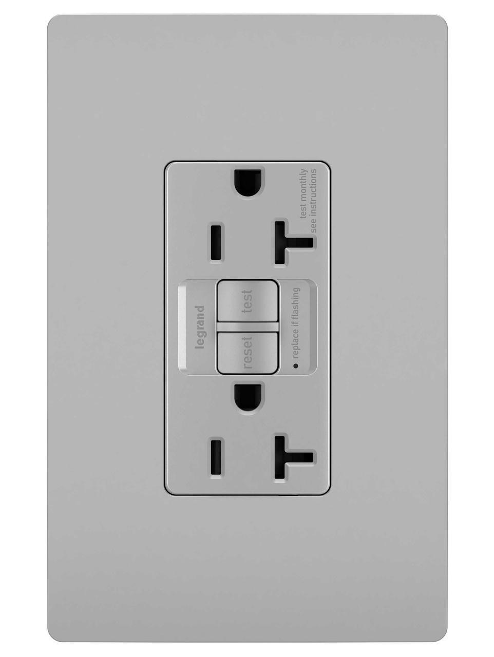 Pass & Seymour® 2097TRNAGRY GFCI Receptacles