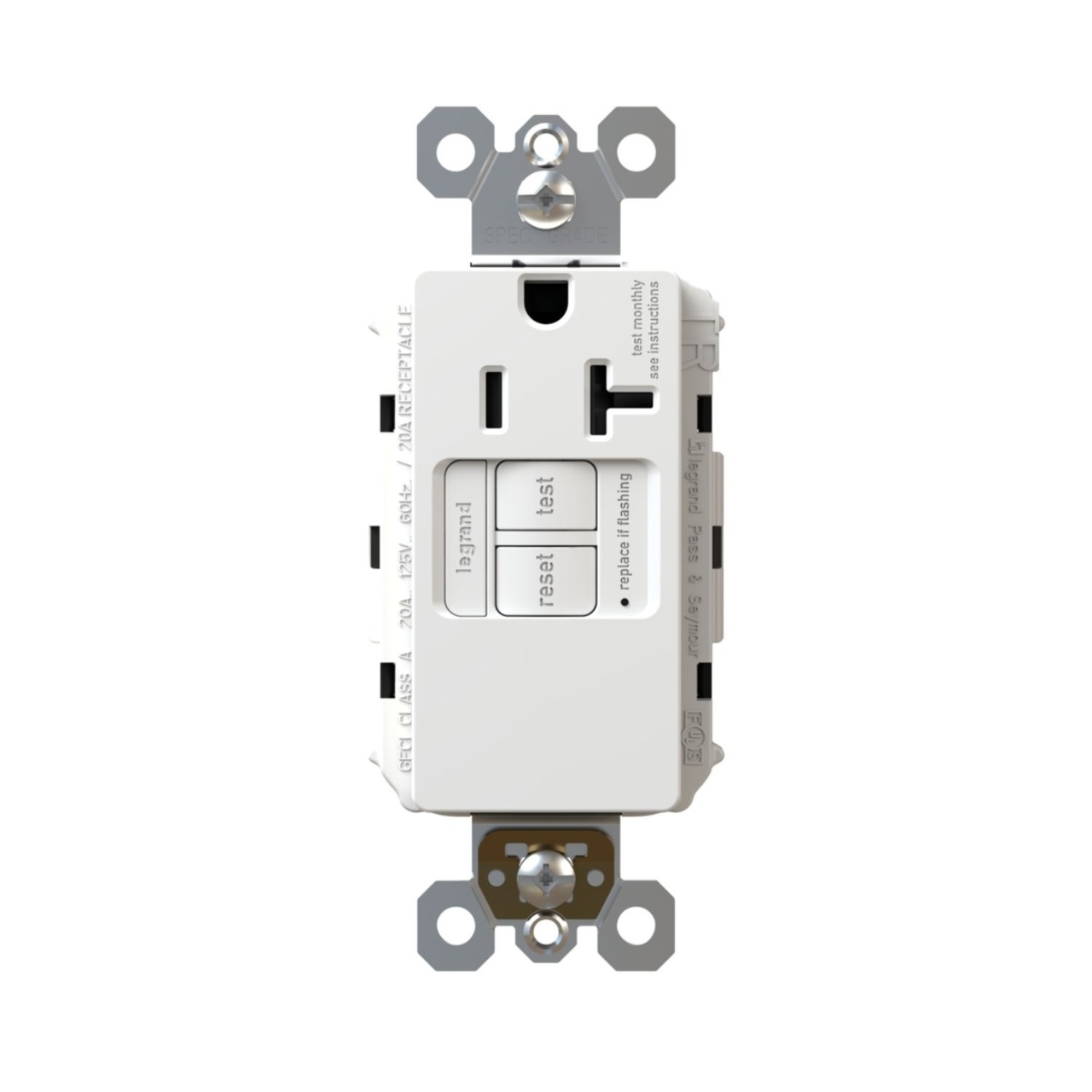 Pass & Seymour® 2097TRSGLAPLW GFCI Receptacles