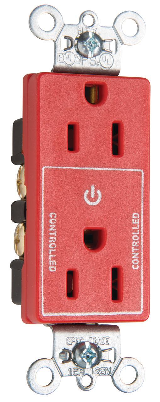 Pass & Seymour® 26252CHRED Straight Blade Receptacles
