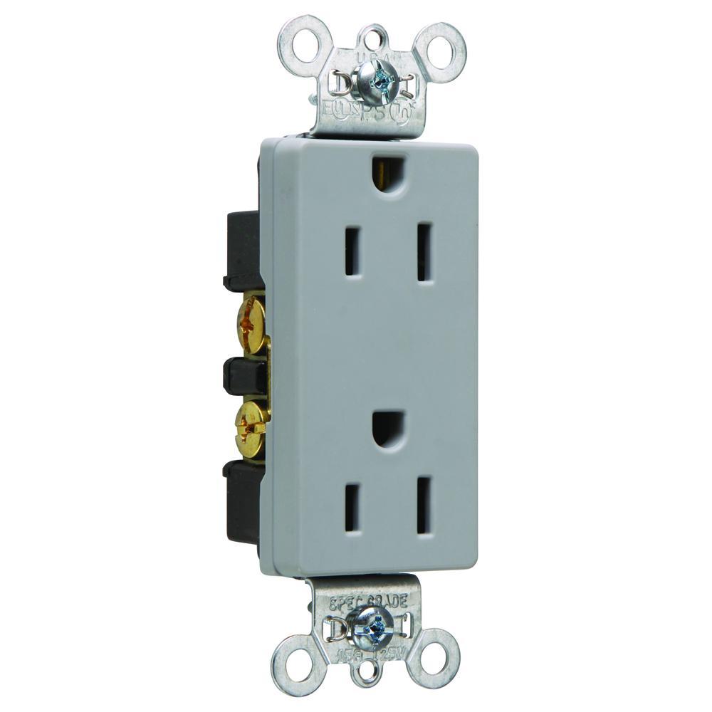 Pass & Seymour® 26252GRY Straight Blade Receptacles