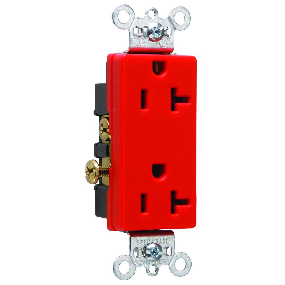 Pass & Seymour® 26342RED Straight Blade Receptacles