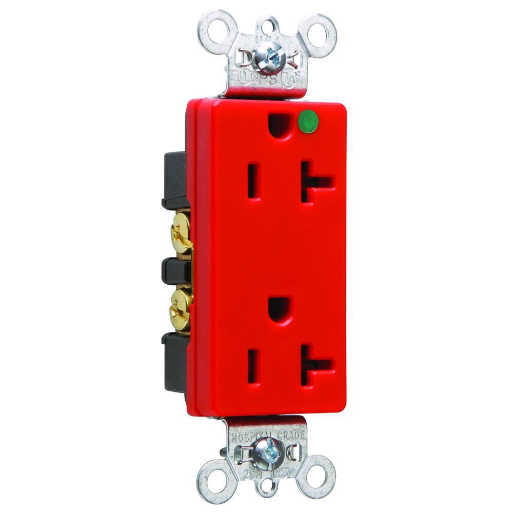 Pass & Seymour® 26362HGRED Straight Blade Receptacles