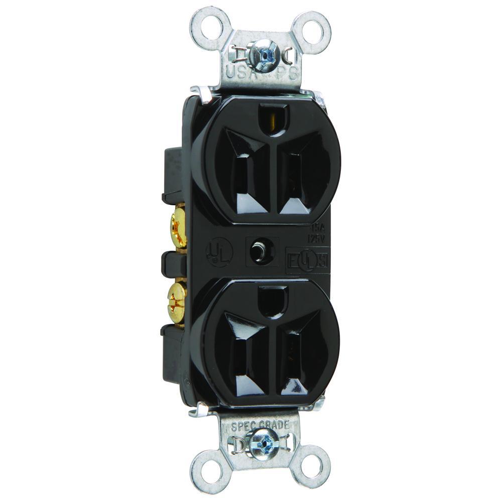 Pass & Seymour® 5262BK Straight Blade Receptacles