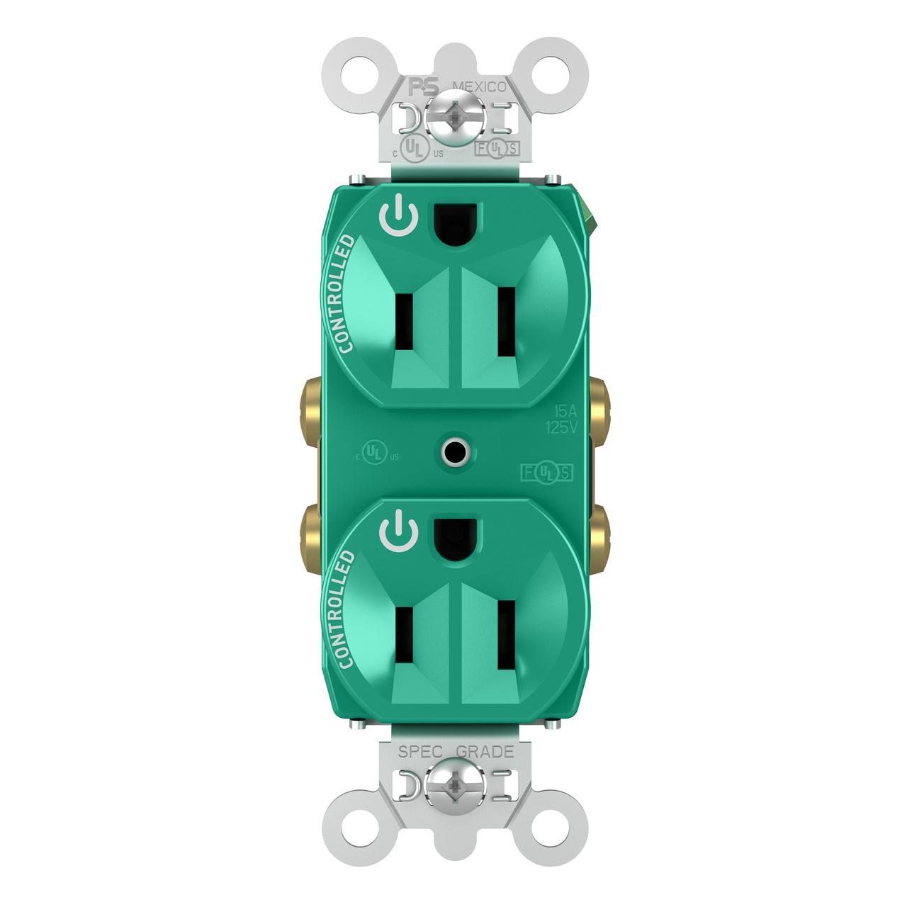 Pass & Seymour® 5262CDGN Straight Blade Receptacles
