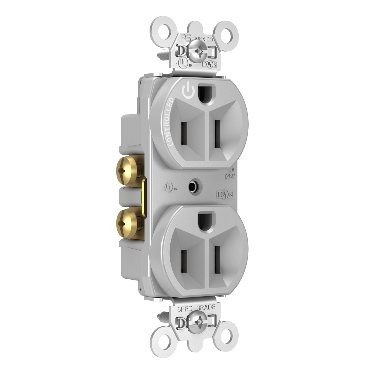 Pass & Seymour® 5262CHGRY Straight Blade Receptacles