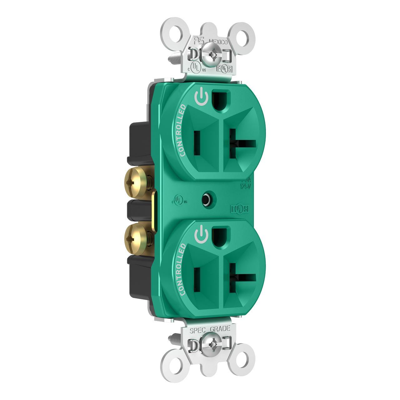Pass & Seymour® 5362CDGN Straight Blade Receptacles