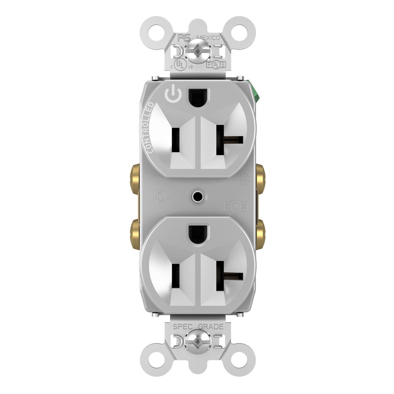 Pass & Seymour® 5362CHGRY Straight Blade Receptacles